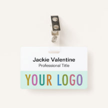 Badge de nom en plastique dur avec cordon ou bobin