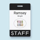 Badge de nom personnalisé avec logo moderne pour p
