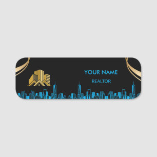 Badge de nom personnalisé pour agent immobilier