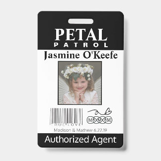 Badge de patrouille de pétale de fille de fleur