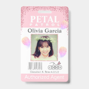 Badge de patrouille de pétale de fille de fleur