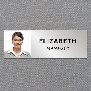 Badge de photo argent professionnel