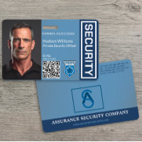 Badge de photo d'agent de sécurité privé