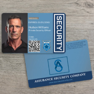 Badge de photo d'agent de sécurité privé