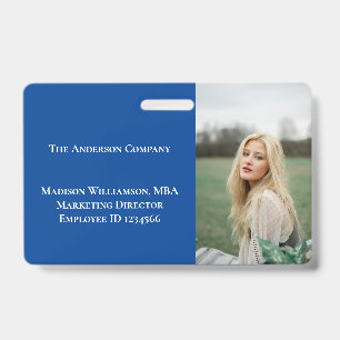 Badge de photo d'entreprise pour employé ou fourni
