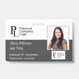 Badge de photo d'identification du personnel pour