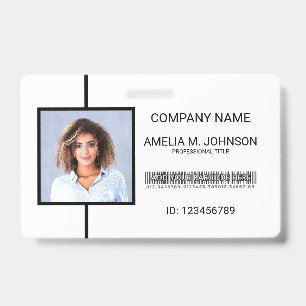 Badge de photo d'identité d'employé d'entreprise