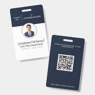 Badge de photo d'identité d'employé d'entreprise p