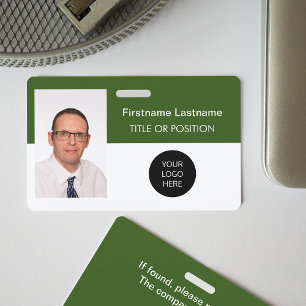 Badge de photo d'identité Forest Green