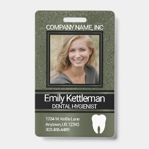 Badge de photo pour professionnel dentaire - Vert