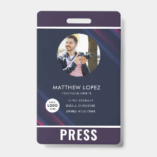 Badge de photographe de presse