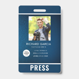 Badge de photographe de presse photo