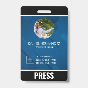 Badge de photographe de presse photo