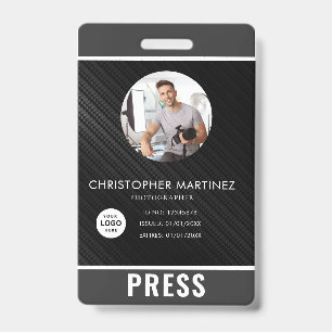Badge de photographe de presse pour photo