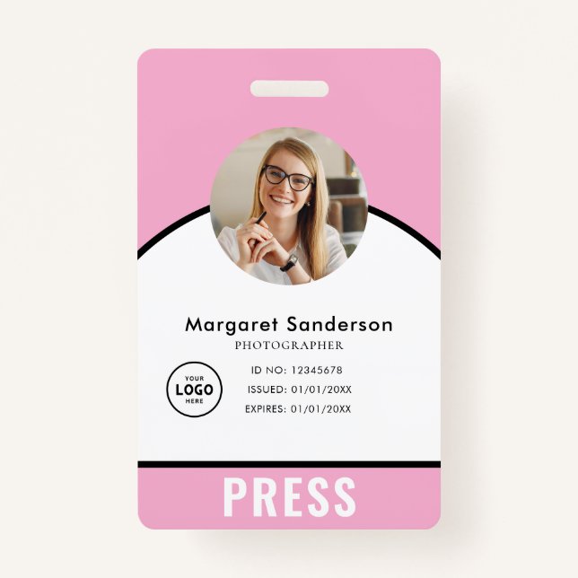 Badge de presse du photographe professionnel (Devant)