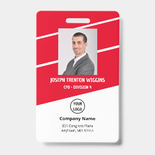 Badge de sécurité avec photo de l'entreprise/ de l