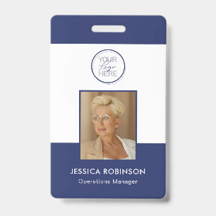 Badge de sécurité avec photo et logo pour employé,