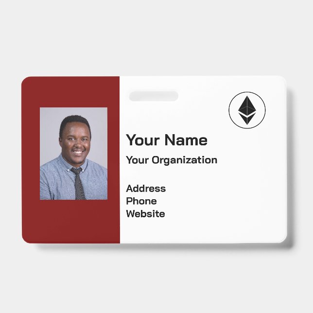 Badge de sécurité avec photo personnalisée – Profe (Avant)