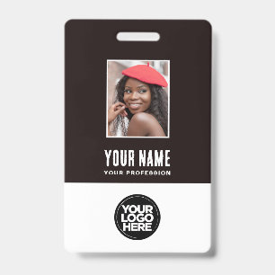 Badge de sécurité de l'entreprise avec photo d'emp