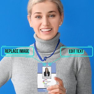Badge de sécurité de l'ID employé - Vertical