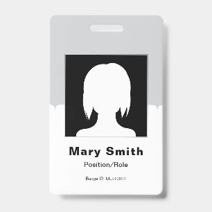 Badge de sécurité d'entreprise avec photo et logo 