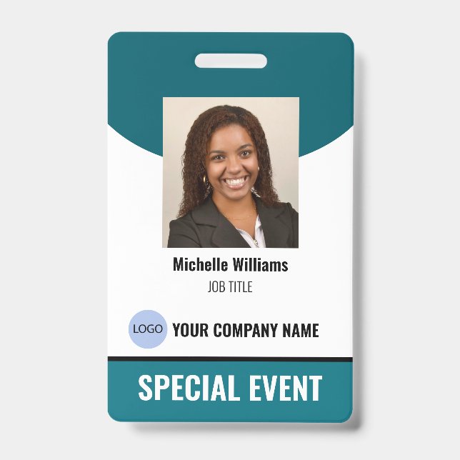Badge de sécurité personnalisé avec photo d'identi (Avant)
