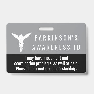 Badge de sensibilisation à la maladie de Parkinson
