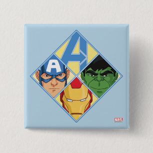 Badge de visage d'Avengers