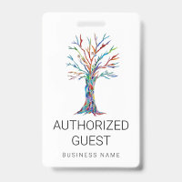 Badge de visiteur autorisé au nom d'entreprise per