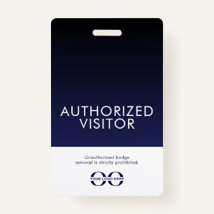 Badge de visiteur autorisé Marine Bleu