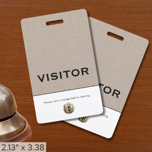 Badge de visiteur avec logo personnalisé