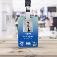 Dégradé bleu Ajouter 3 logos ID employé
