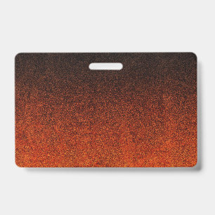 Badge Dégradé de couleur d'automne et de paillettes noir