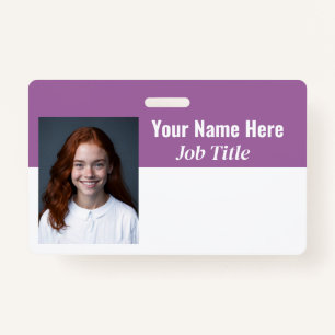 Badge d'employé 100 % personnalisable