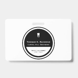 Badge d'employé de dentiste