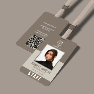 Badge d'employé élégant pour Spa & Salon de beauté