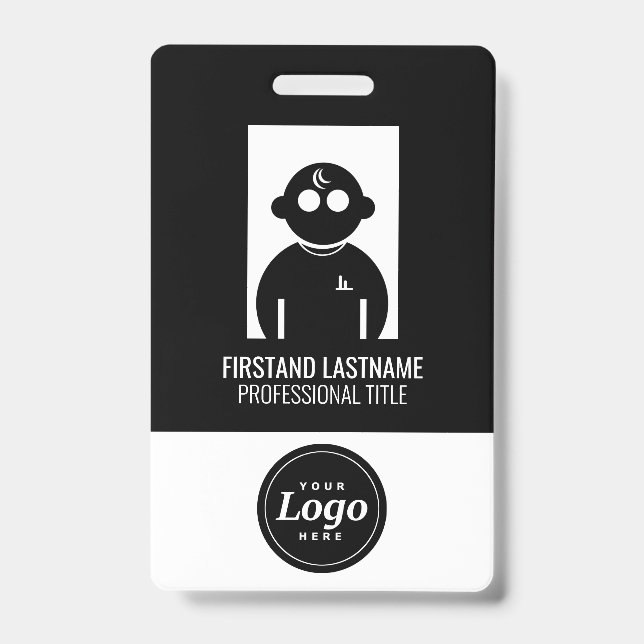 Badge d'employé V1 noir (Avant)