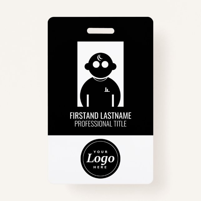 Badge d'employé V1 noir (Devant)