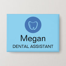 Dental Assistant Modern Name Tag Professional 