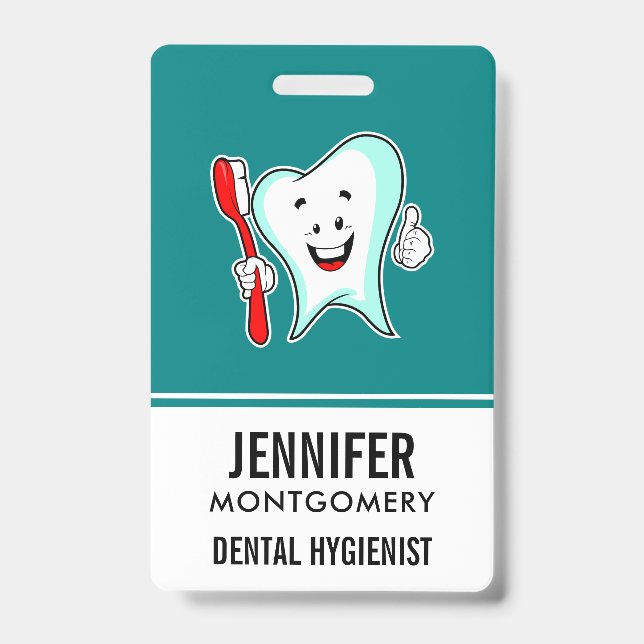 Badge Dental Care Happy Tooth (Front)