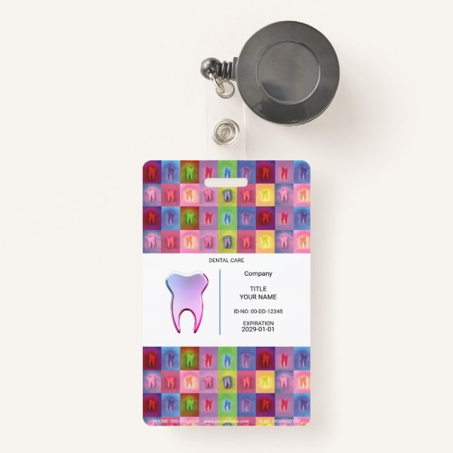 Badge Dentiste (Front with Retractable)