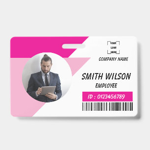 Badge d'entreprise avec photo personnalisée