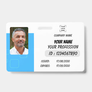 Badge d'entreprise personnalisé avec photo d'ident