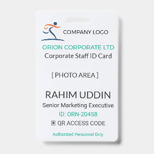 Badge d'entreprise Photo de l'employé – Carte d'