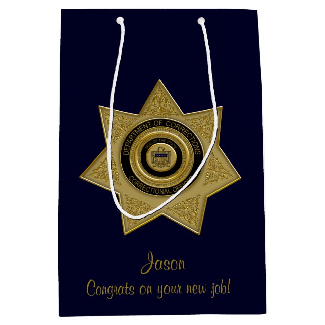 Badge des agents correctionnels, Sac cadeau Gold-B (Devant)