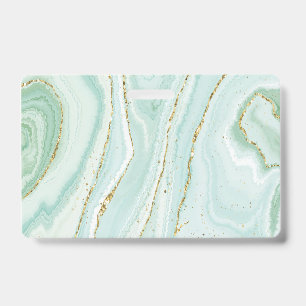 Badge design en marbre liquide peint à la main élégant a