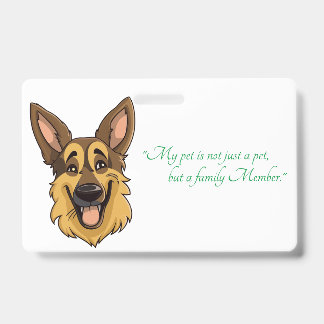 Badge Dessin allemand Berger Chien |