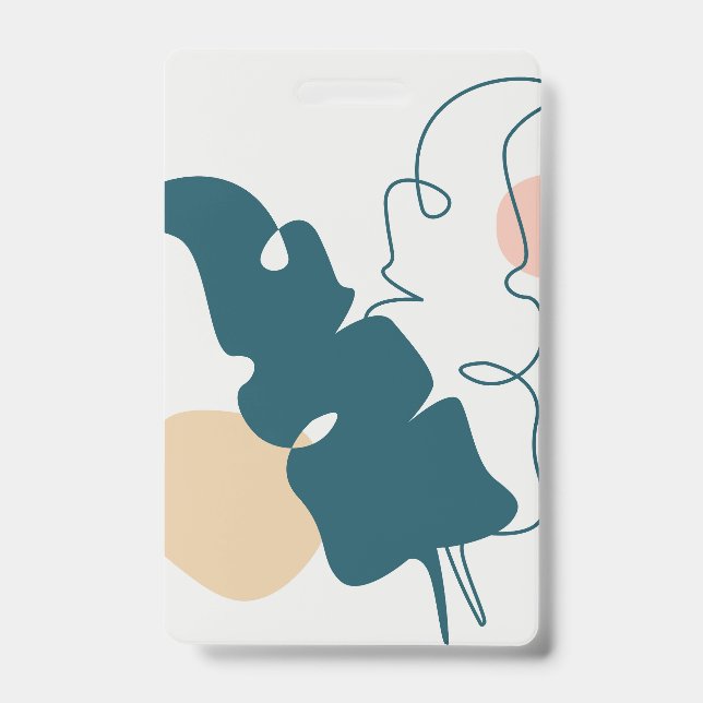 Badge dessin de feuille dorée (Avant)