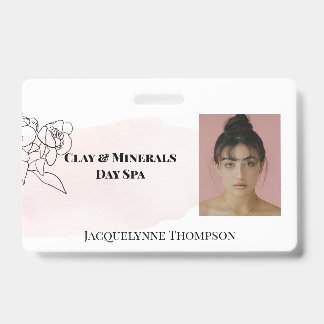 Badge d'étiquette de l'ID photo féminine