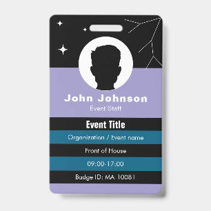 Badge d'événement à code QR • Carte d'identité num